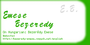 emese bezeredy business card